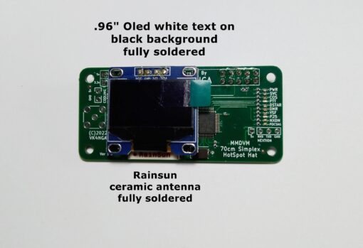 VK4NGA Simplex MMDVM/Modem Hat with OLED& Rainsun Antenna