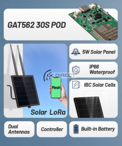 Alternative view of Solar Mesh Repeater 30dBi 1w 915Mhz